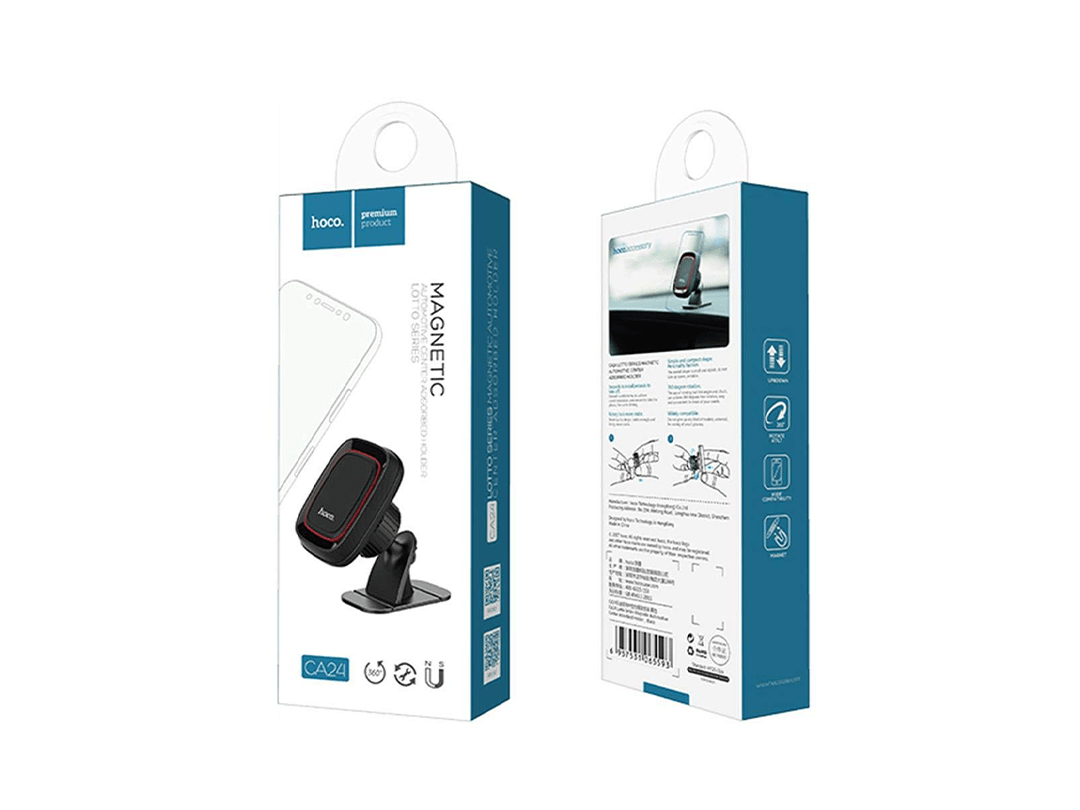 HOCO CA24 Universal Magnetic Car Phone Holder with 360 Rotating Dashboard Mount Stand Bracket in Qatar HOCO CA24 Universal Magnetic Car Phone Holder with 360 Rotating Dashboard Mount Stand Bracket in Qatar